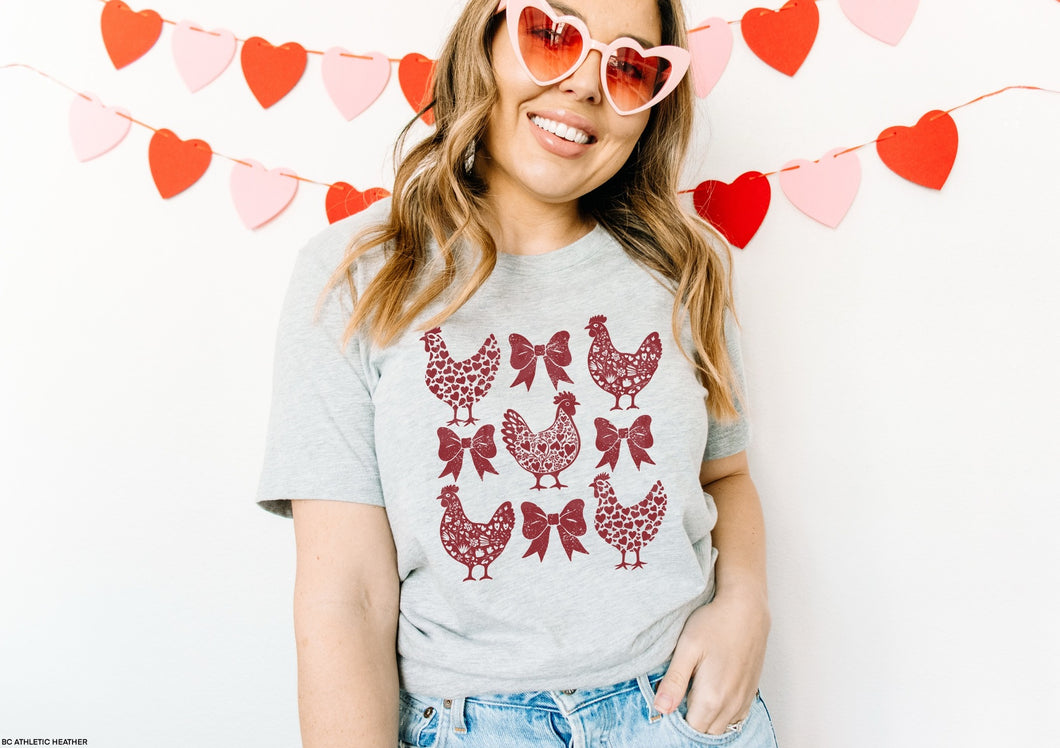 Chicken and Bows Tee
